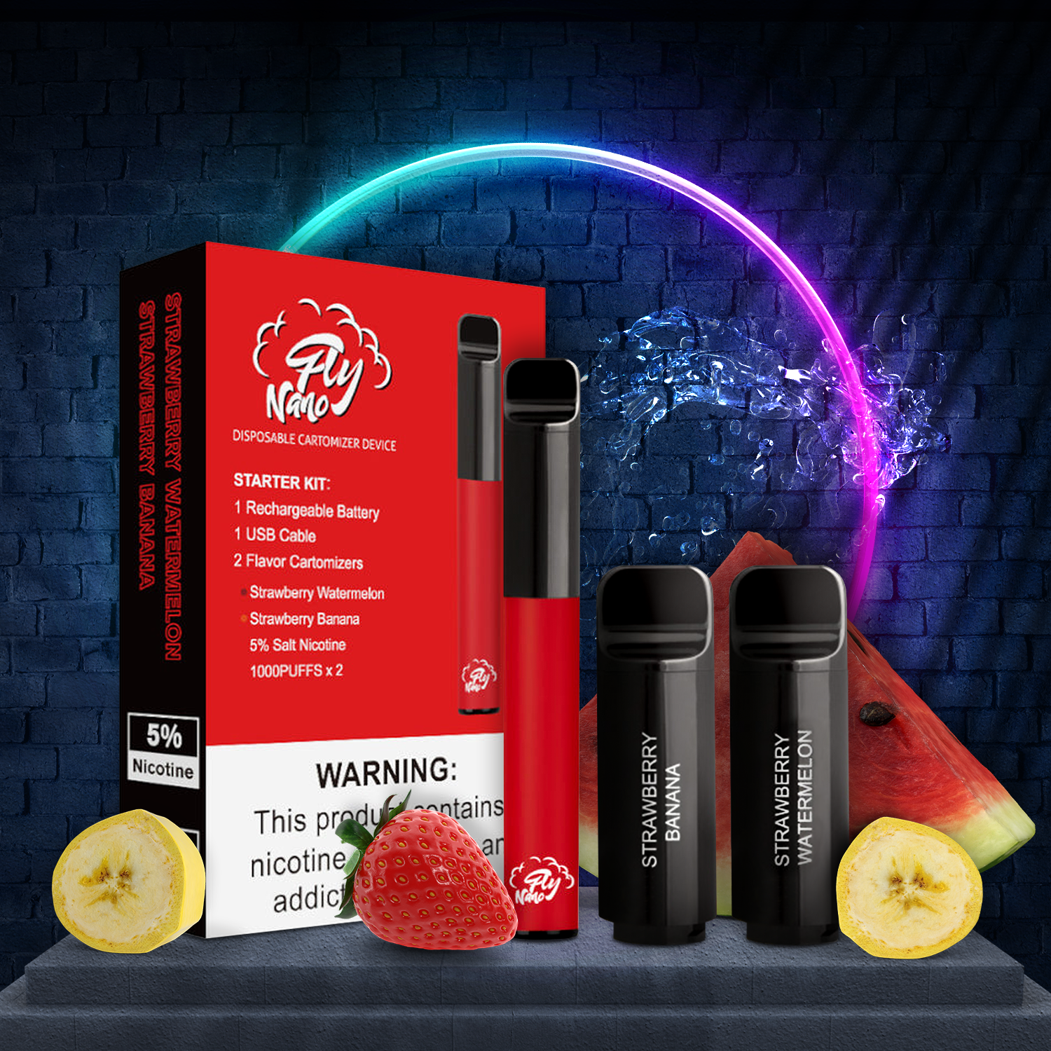 STARTER KIT FLY NANO 2 PODS 1,000 PUFFS C/U