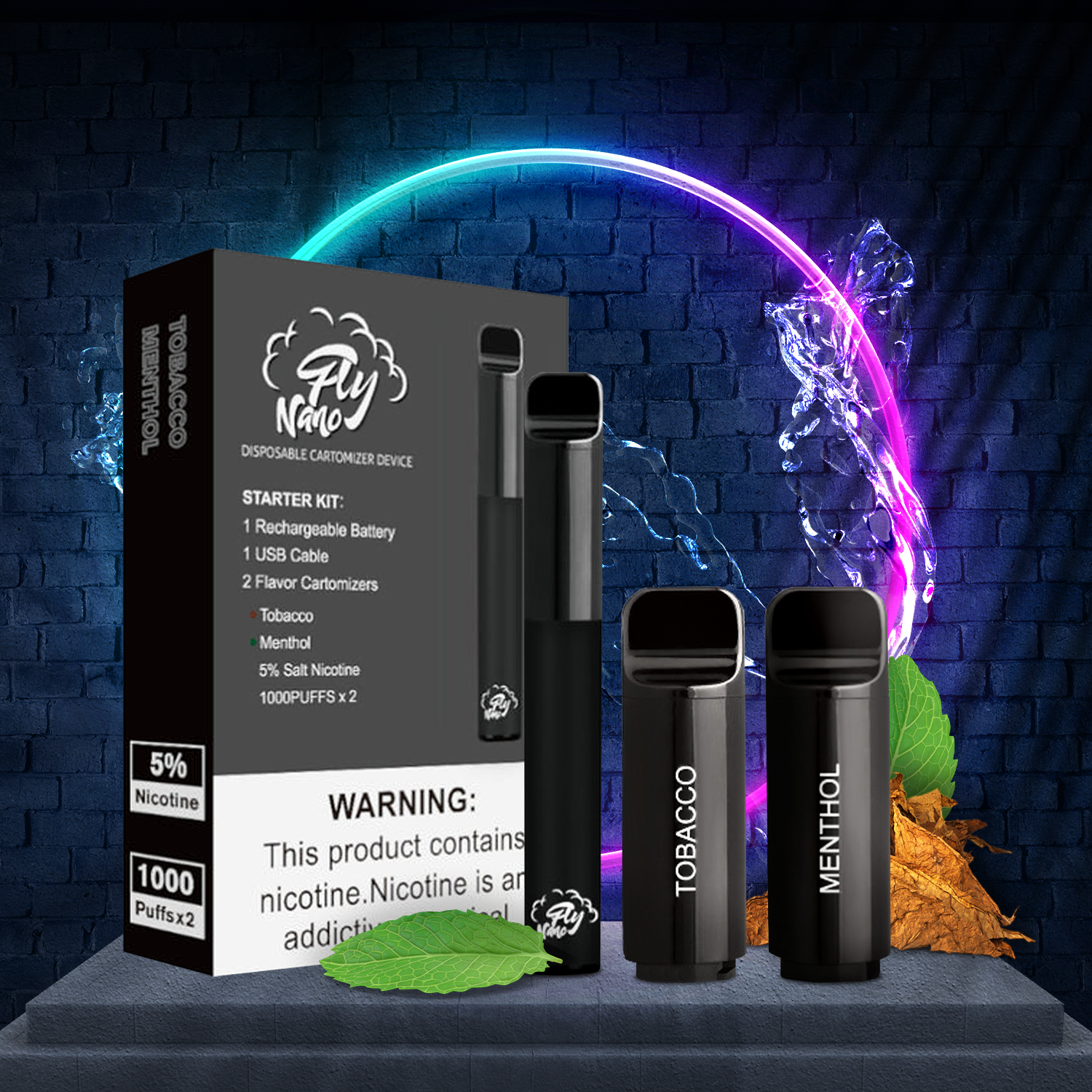 STARTER KIT FLY NANO 2 PODS 1,000 PUFFS C/U